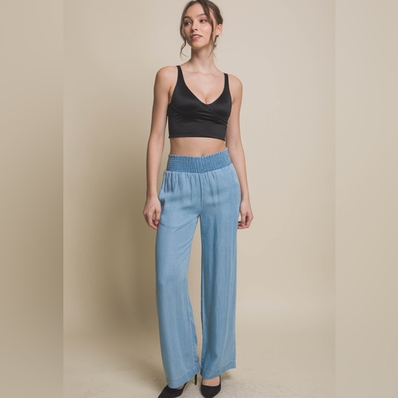 NWOT Tencel high Rise Flowy Pants - Picture 1 of 3